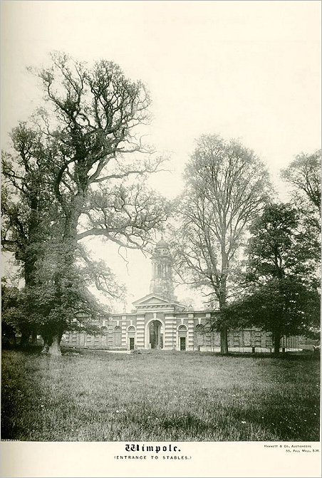 Wimpole Hall c1890, Entrance to Stables