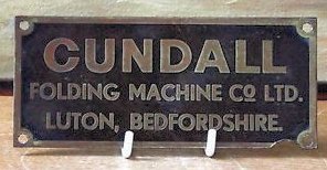 Cundall Machine Plate c1940