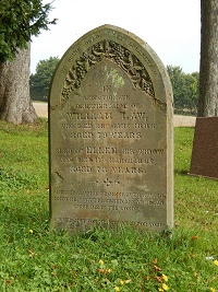 Grave marker in Croydon Churchyard for William and Ellen Law. Click for larger image.